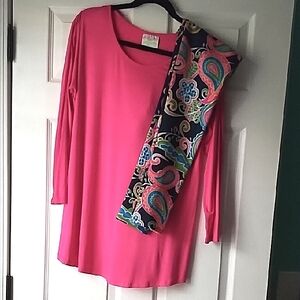 Lolly Wolly Doodle Pink Long Sleeve Top & Legging Set Women's S